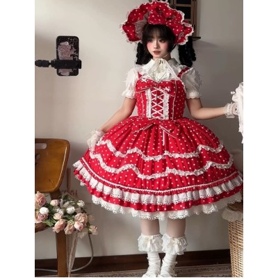 Tatata Polka Dot Baileys Blouse and JSK(Leftovers/Full Payment Without Shipping)